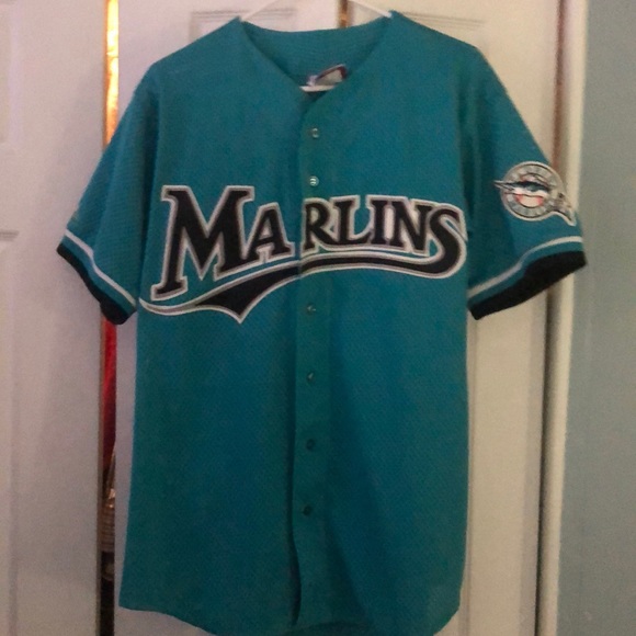 teal marlins jersey